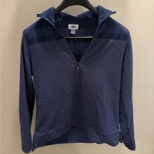 Old Navy Blue Quart Zip Fleece Pullover